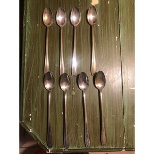 Sheffield Vintage Silverplate EPNS Iced Tea Spoons - Qty 8